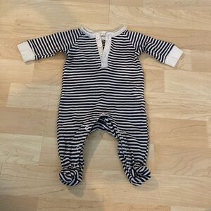 Lindex navy and white striped onesie - newborn